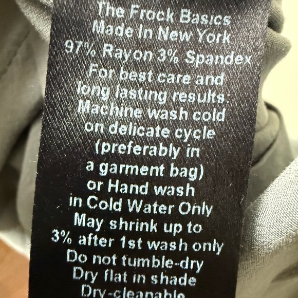 THE FROCK NYC Midi Dress Dolman T Shirt Soft Stretch Basic Tie Comfy Modest M - Picture 5 of 6